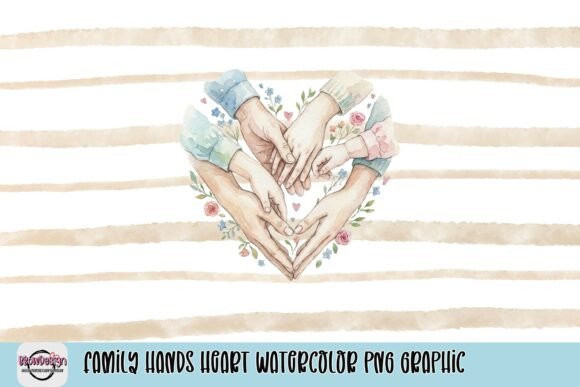 Capture Family Love: The Watercolor Heart PNG