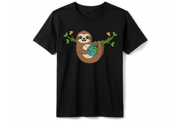 Celebrate Our Planet with the Earth Day Sloth Graphic T-shirt