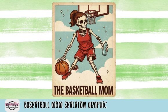 Celebrate the Court: The Basketball Mom Skeleton Graphic