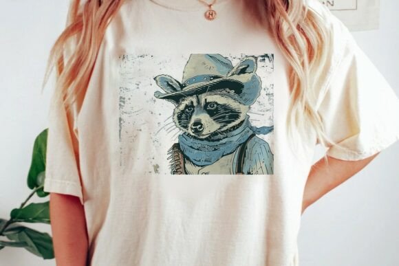Cowboy Raccoon Western Graphic Png: A Creative Asset with Character