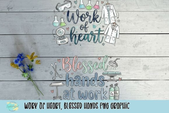 Honoring Healthcare Heroes: The Work of Heart, Blessed Hands PNG Graphic
