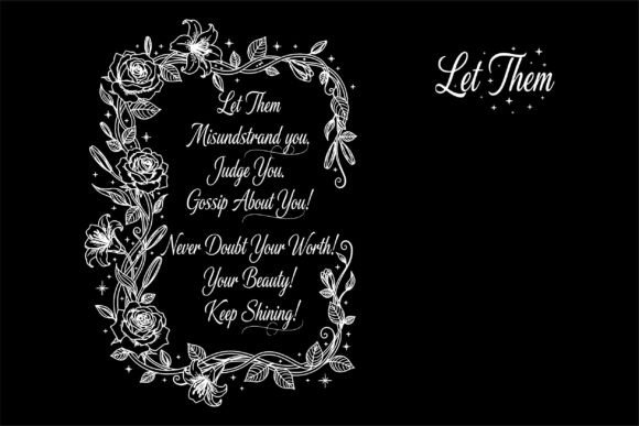 Let Them: A Modern Positive Quote Graphic for Digital Creators