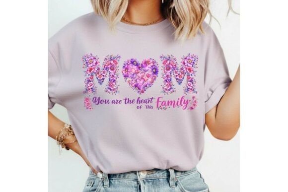 Mom Floral PNG Graphic Tee Designs: A Heartfelt Visual Asset