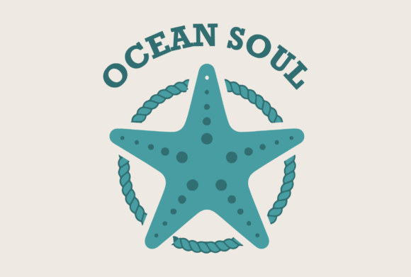 Ocean Soul Starfish Nautical Graphic Art: A Coastal Classic