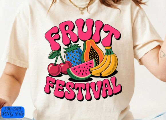 Retro Fruit Festival Summer Graphic PNG: Your Go-To Design Asset