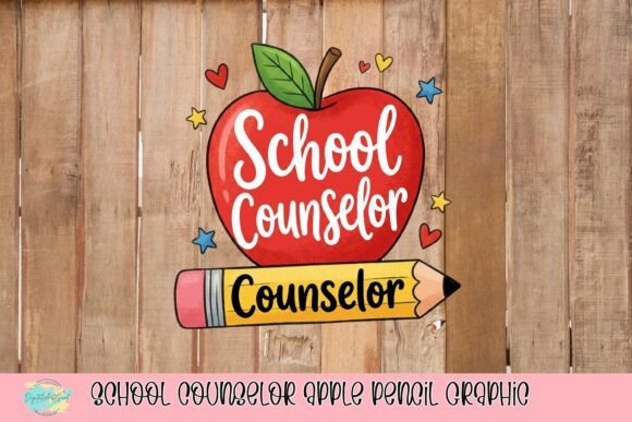 School Counselor Apple Pencil Graphic: Design & Use