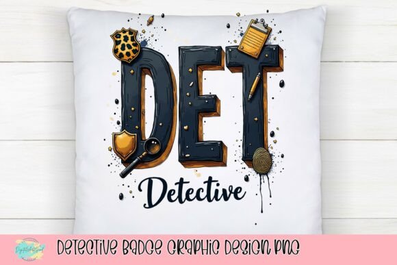 Unlock Mystery: Using the Detective Badge Graphic Design PNG